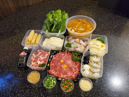 4Rén Huǒ Guō Tào Cān 4-Person Hotpot Set