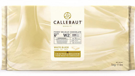 Callebaut White Baking Chocolate Block 11 Lb
