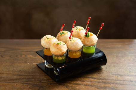 Pani Puri 6 Piece Xiāng Liào Sū Zhà Qiú Yìn Dù Jiē Tóu Xiǎo Shí