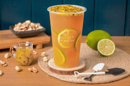 Xiān Níng Bǎi Xiāng Guǒ Hóng Chá Passion Fruit, Lime Lemon Ruby Black Tea