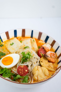 Mì Zhì Mǎ Lái Xī Yà Lè Shā Malaysian Curry Laksa Noodles With Prawns