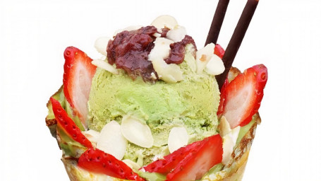 Matcha Red Bean Crepe