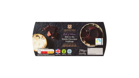 Co-Op Irresistible Melt In The Middle Chocolate Puddings 2 X 147G (294G)