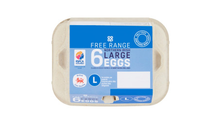 Co-Op Northern Irish Free Range, 6 Large Eggs