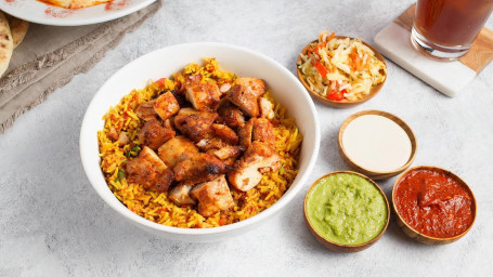 Rice Bowl With Chicken By Oren's Hummus