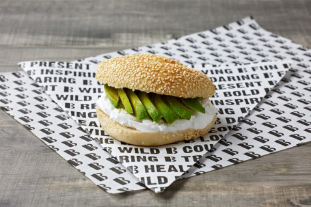 Vegan Cream Cheese And Avocado Bagel