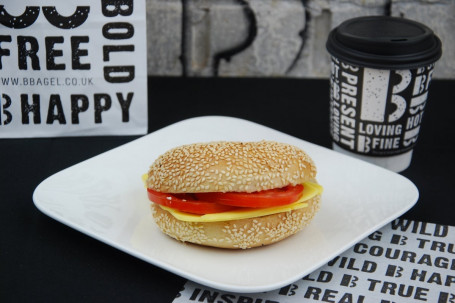 Vegan Cheddar And Tomato Bagel