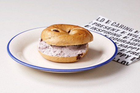 Blueberry Cream Cheese Cinnamon Raisin Bagel