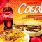 Combo Casal 2 Burguer Duplo 1 Fritas C/ Cheddar E Bacon E 1 Coca Cola 600Ml