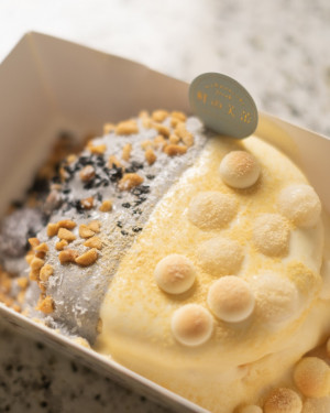 [Mix]Soy Milk And Black Sesame Souffle