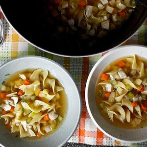 Fideos de pollo