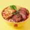 Niú Lì‧niàng Dòu Fǔ Pèi Hú Jiāo Xiān Fān Jiā Tāng Mǐ Xiàn Mixian De Tofu Relleno De Lengua De Buey En Sopa De Tomate Y Pimiento