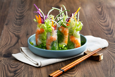 Chuán Tǒng Dà Xiā Mǐ Zhǐ Juǎn Traditional Prawn Rice Paper Roll