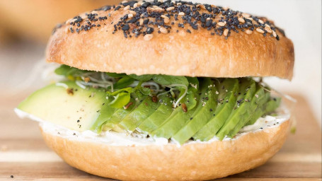 Avocado Cream Cheese Bagel