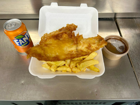 Large Haddock, Chips, Any Side, Any Drink