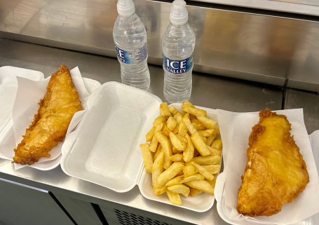 2 Large Haddock, 1 Large Chips, 2 Bottles Of Water