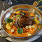 Roasted Lamb Shank, Sweet Potato, Glazed Vegetables, Douro Wine Jus