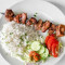 Lamb Shish With Rice And Salad