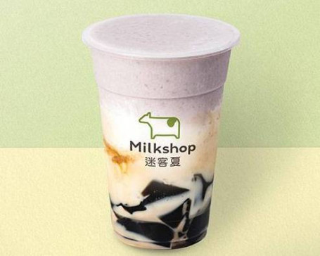 Yù Yù Xiān Cclamo Nγi Lù Taro Brown Sugar Milk Smoothie Con Grass Jelly