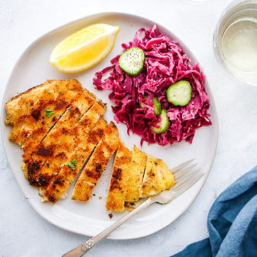 Pechuga De Pollo Crujiente Con Almendras