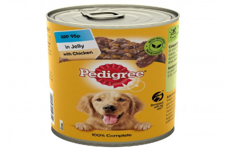 Pedigree Adult Wet Dog Food Tin With Chicken In Jelly 385G