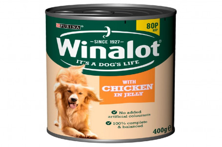 Winalot Classics Tinned Dog Food With Chicken In Jelly 400G