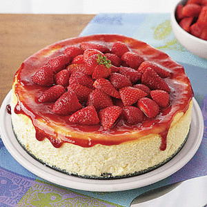 Pastel De Queso Con Fresas