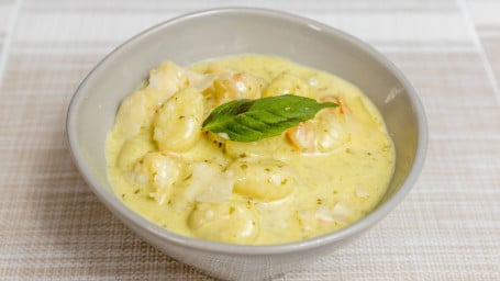 Potato Gnocchi With Creamy Pesto And Shrimp