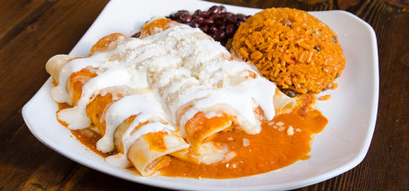 Enchiladas With Rice And Beans