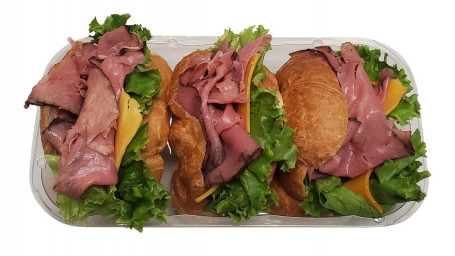 Sándwiches De Croissant De Carne Asada, 3 Unidades
