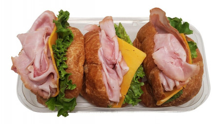 Sándwiches De Croissant De Jamón, 3 Unidades