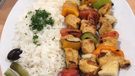 17. Chicken Kabob Platter