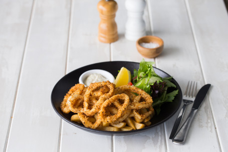 Lemon Pepper Calamari And Chips (4155 Kj)