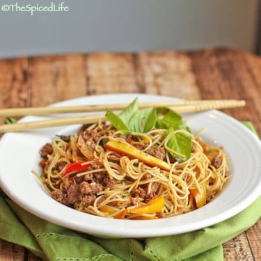 Fideos De Carne De Res Fritos