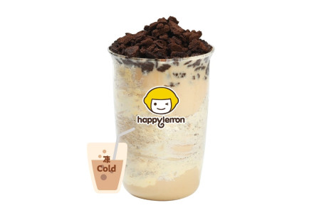 Dòng Oreo Cuì Cuì Dàn Gāo Shēn Bèi Nǎi Chá Cold Roasted Milk Tea With Oreo Custard