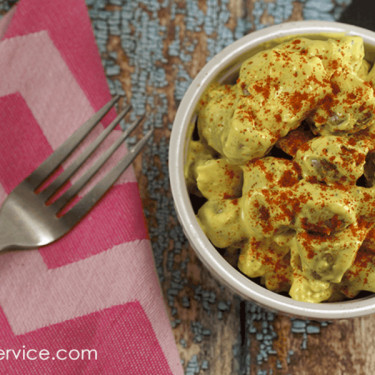 Ensalada De Papas Y Huevos Rellenos Picantes