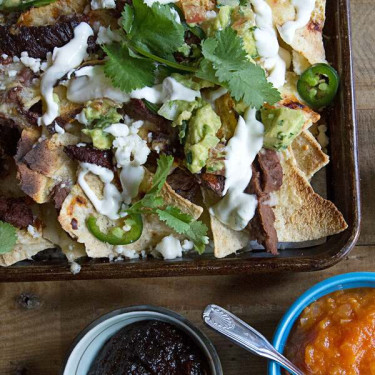 Nachos Con Frijoles De Carne