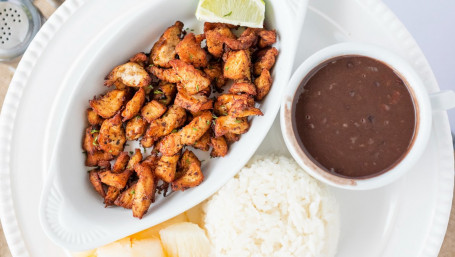 Chicharron De Pollo, Rice Beans