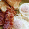 2 Egg Platter, With Meat Toast With Home Fries