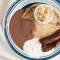 #9. One Pupusa Of Your Choice, Fried Plantains, Refried Beans And Fresh Cream
