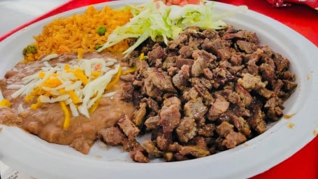 Carne Asada Plate (Chopped Stake)