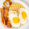 Waffles, Eggs (2), Bacon, Ham Or Sausage