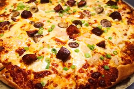 Chorizo Prawn Gourmet Deluxe Pizza