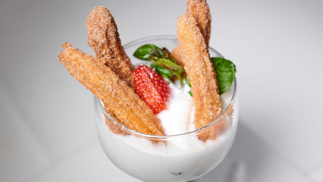 Churros And Vanilla Ice Cream