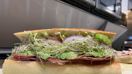 2. Salami, Avocado, Sprouts Cream Cheese