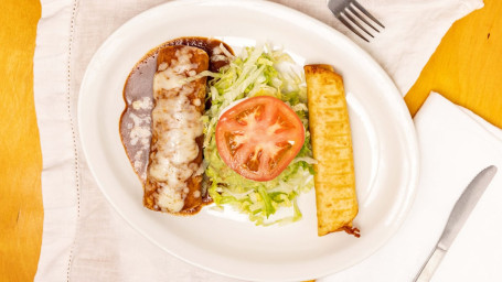 1. One Enchilada, One Flauta, A Small Guacamole Salad