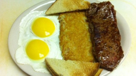 2 Eggs W/ 8 Oz. Steak