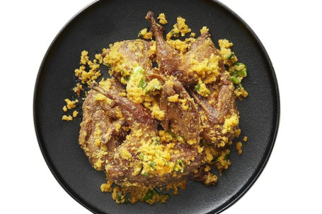 Quail Tossed In Salted Egg