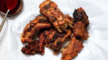 6 Piecesthai Chili Fried Ribs With 2 Sides