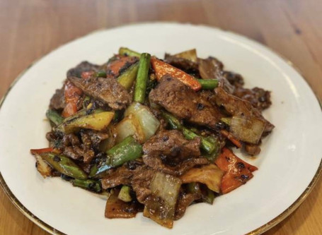 Sauteed Beef And Vegies With Black Bean Sauce
